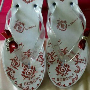 BCBG Fondale Flip Flops Wedge Sandals 10 M